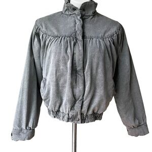 Vintage 80’s Learsi Cotton Bomber Jacket with pleated yoke, Sz L